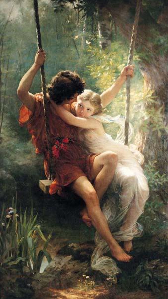 Pierre Auguste Cot Spring, 1873 Norge oil painting art